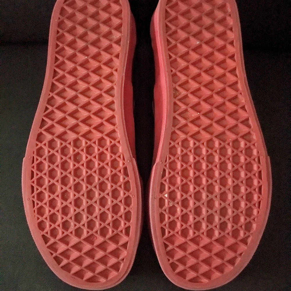 Vans Red and Black Checkered Slip-On Shoes - Picture 7 of 9
